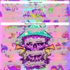 Custom Purple Medium Pink-Ice Blue 3D Pattern Design Trippy Magic Mushrooms Skull Authentic Baseball Jersey