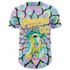 Custom Purple Yellow-White 3D Pattern Design Trippy Magic Mushrooms Alien Authentic Baseball Jersey
