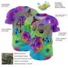 Custom Purple Neon Green 3D Pattern Design Trippy Magic Mushrooms Alien Authentic Baseball Jersey