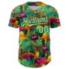 Custom Green Pea Green-Black 3D Pattern Design Trippy Magic Mushrooms Plant Authentic Baseball Jersey