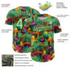 Custom Green Pea Green-Black 3D Pattern Design Trippy Magic Mushrooms Plant Authentic Baseball Jersey