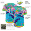 Custom Navy Light Pink-Purple 3D Pattern Design Trippy Psychedelic Magic Mushrooms Authentic Baseball Jersey