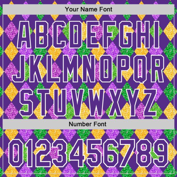 Custom Purple White 3D Pattern Design Mardi Gras Shrove Tuesday Authentic Baseball Jersey