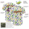 Custom White Purple-Yellow 3D Pattern Design Mardi Gras Shrove Tuesday Authentic Baseball Jersey