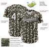 Custom Cream White-Black 3D Pattern Design Rave Party Animal Leopard Print Authentic Baseball Jersey