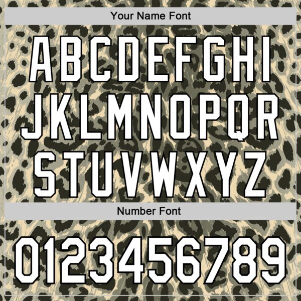 Custom Cream White-Black 3D Pattern Design Rave Party Animal Leopard Print Authentic Baseball Jersey