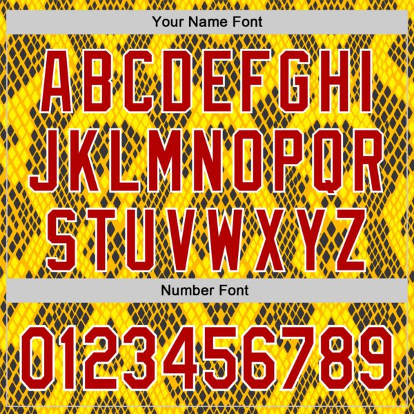 Custom Yellow Red Black-White 3D Pattern Design Rave Party Animal Snake Python Print Authentic Baseball Jersey