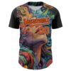 Custom Green Orange Black-White 3D Pattern Design Rave Party Trippy Magic Mushroom Authentic Baseball Jersey