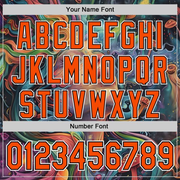 Custom Green Orange Black-White 3D Pattern Design Rave Party Trippy Magic Mushroom Authentic Baseball Jersey