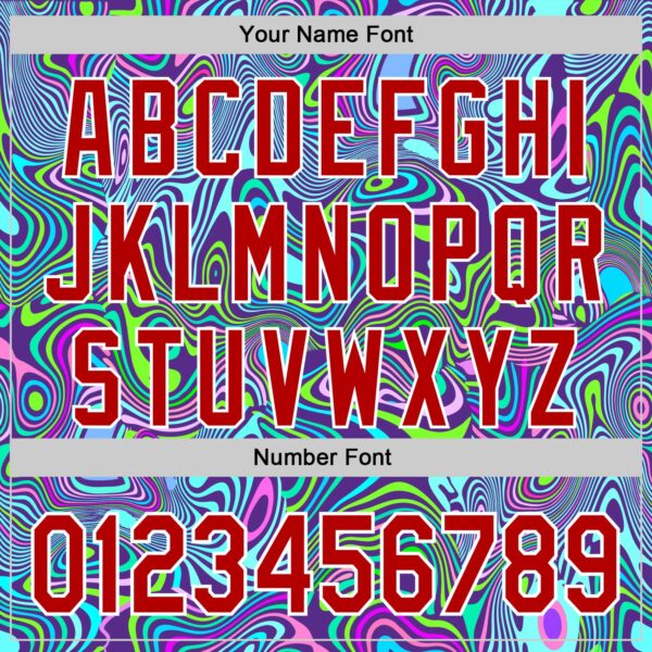 Custom Purple Red-White 3D Pattern Design Rave Party Trippy Laser Fluid Authentic Baseball Jersey