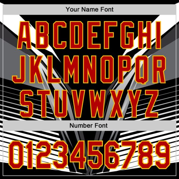 Custom Black Red-Yellow 3D Pattern Design Burner Costumes Mecha Authentic Baseball Jersey