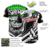 Custom Black White-Red 3D Pattern Design Burner Costumes Skull Authentic Baseball Jersey