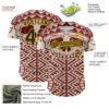 Custom Cream Black Red-Yellow 3D Pattern Design Burner Costumes Tribal Skull Authentic Baseball Jersey