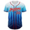 Custom White Red-Blue 3D American Flag Authentic Baseball Jersey