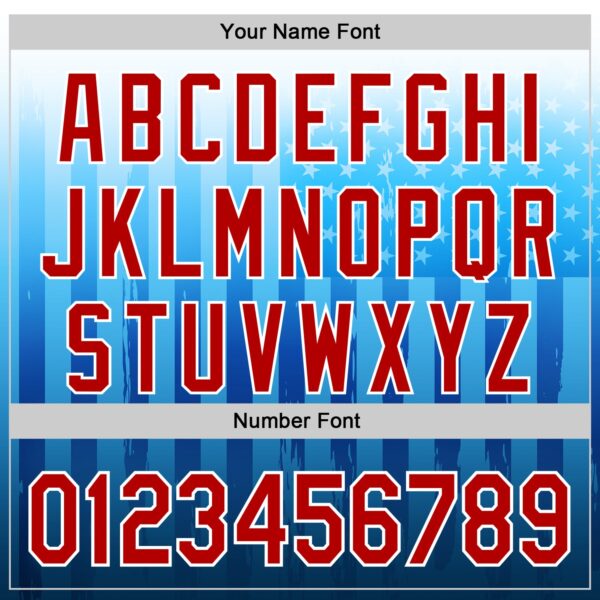 Custom White Red-Blue 3D American Flag Authentic Baseball Jersey