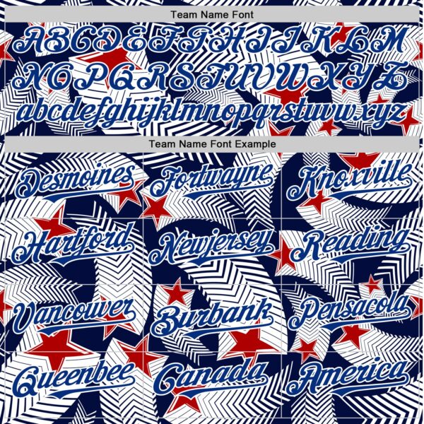 Custom White Red Navy-Royal 3D American Flag America-Inspired Authentic Baseball Jersey