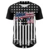 Custom Black USA Flag-White 3D Retro American Flag Authentic Baseball Jersey