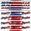 Custom White USA Flag Red Royal-Black 3D Gradient Retro Stripe American Flag Authentic Baseball Jersey