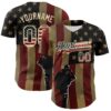 Custom Camo Vintage USA Flag-City Cream 3D American Flag Military Army Authentic Salute To Service Baseball Jersey