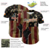 Custom Camo Vintage USA Flag-City Cream 3D American Flag Military Army Authentic Salute To Service Baseball Jersey