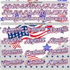 Custom White Royal-Fire Red 3D American Flag Stars Authentic Baseball Jersey