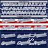 Custom Navy Star Red-White 3D American Flag Authentic Baseball Jersey