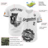 Custom White Black 3D Pattern Design Philadelphia Cityscape Liberty Bell Authentic Baseball Jersey