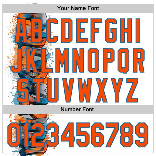 Custom White Orange-Blue 3D Pattern Design Philadelphia Cityscape Skyline Authentic Baseball Jersey