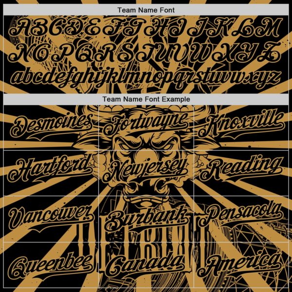 Custom Black Old Gold 3D Pattern Design Detroit Cityscape Steampunk Engine Bull Authentic Baseball Jersey