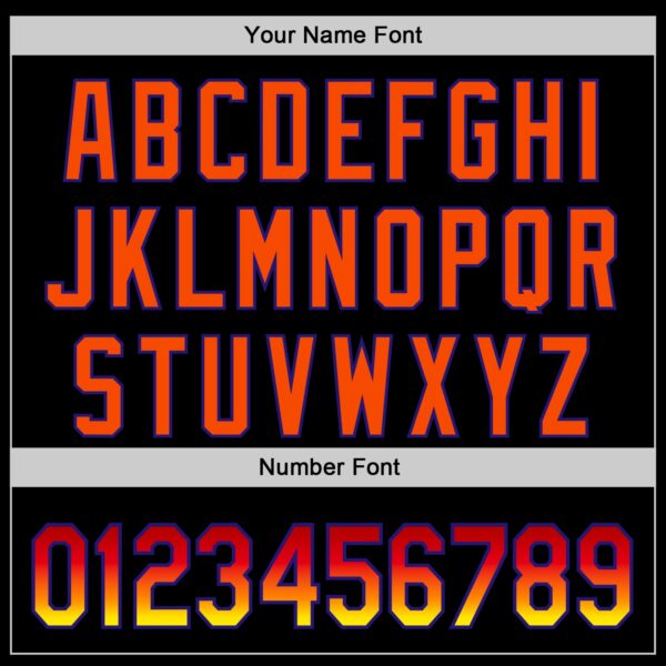 Custom Black Orange-Dark Purple 3D Pattern Design Gradient Miami Cityscape Sunset Authentic Baseball Jersey