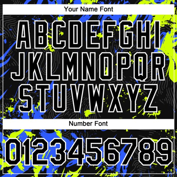 Custom Black Royal Neon Green-White Splash Authentic Baseball Jersey