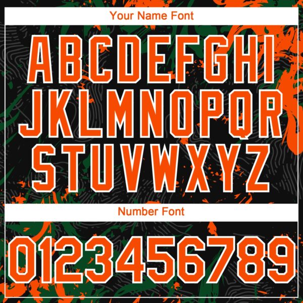 Custom Black Orange Green-White Splash Authentic Baseball Jersey