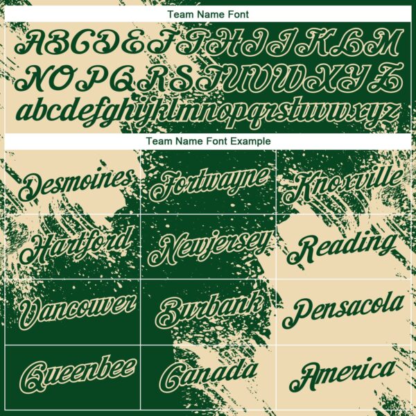 Custom Green Cream 3D Pattern Design Abstract Brush Stroke Performance T-Shirt