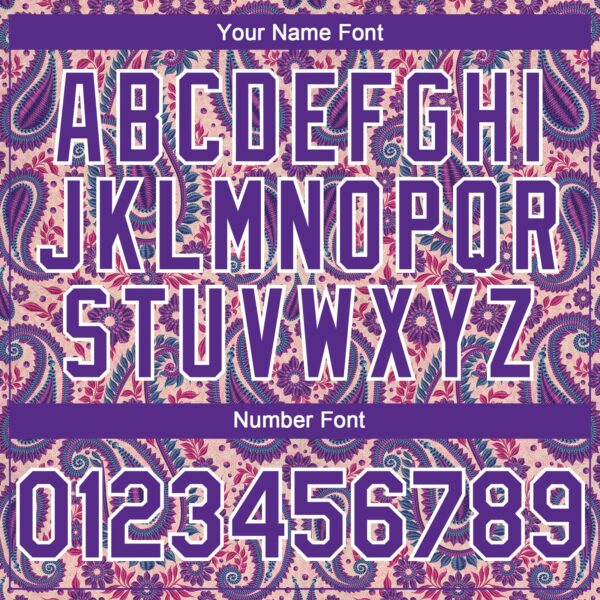 Custom Light Pink Purple-White Rave Party Ethnic Paisley Bandana Authentic Baseball Jersey