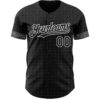 Custom Black Gray-White Rave Party Ethnic Paisley Bandana Authentic Baseball Jersey
