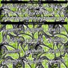 Custom Black White-Neon Green Rave Party Ethnic Paisley Bandana Authentic Baseball Jersey