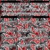 Custom Black White-Red Rave Party Ethnic Paisley Bandana Authentic Baseball Jersey