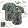 Custom Black Green-White Rave Party Ethnic Paisley Bandana Authentic Baseball Jersey