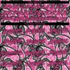 Custom Black Pink-White Rave Party Ethnic Paisley Bandana Authentic Baseball Jersey