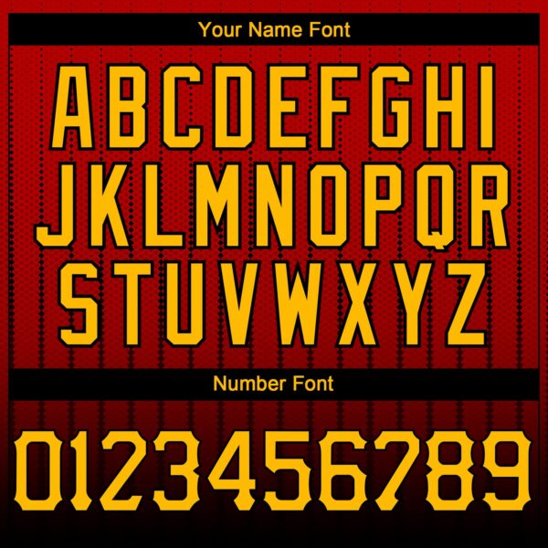 Custom Red Gold-Black 3D Pattern Design Gradient Geometric Shape Authentic Baseball Jersey