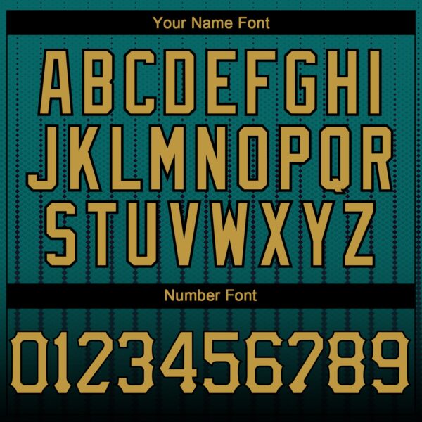 Custom Teal Old Gold-Black 3D Pattern Design Gradient Geometric Shape Authentic Baseball Jersey