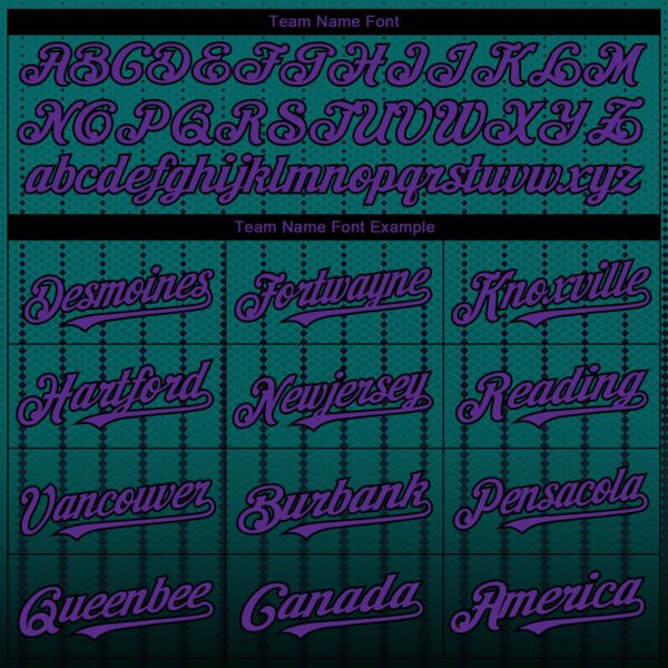 Custom Teal Purple-Black 3D Pattern Design Gradient Geometric Shape Authentic Baseball Jersey