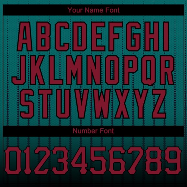 Custom Teal Crimson-Black 3D Pattern Design Gradient Geometric Shape Authentic Baseball Jersey