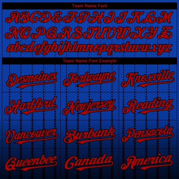 Custom Thunder Blue Red-Black 3D Pattern Design Gradient Geometric Shape Authentic Baseball Jersey