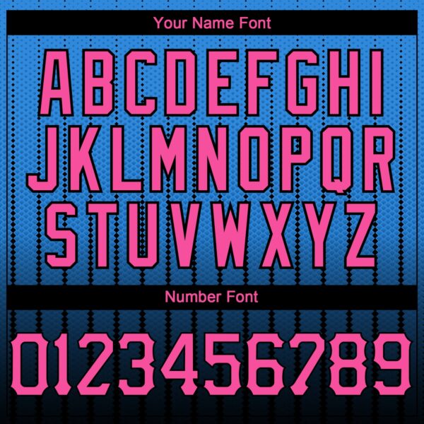 Custom Electric Blue Pink-Black 3D Pattern Design Gradient Geometric Shape Authentic Baseball Jersey