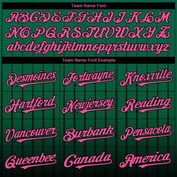 Custom Kelly Green Pink-Black 3D Pattern Design Gradient Geometric Shape Authentic Baseball Jersey