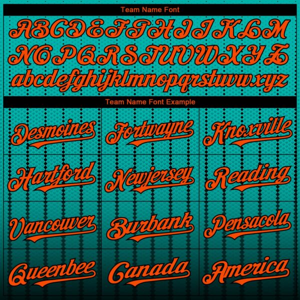 Custom Aqua Orange-Black 3D Pattern Design Gradient Geometric Shape Authentic Baseball Jersey