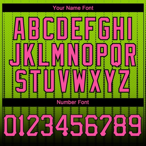 Custom Neon Green Pink-Black 3D Pattern Design Gradient Geometric Shape Authentic Baseball Jersey