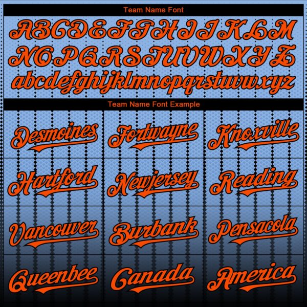 Custom Light Blue Orange-Black 3D Pattern Design Gradient Geometric Shape Authentic Baseball Jersey