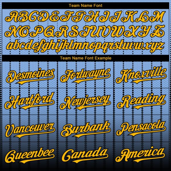 Custom Light Blue Gold-Black 3D Pattern Design Gradient Geometric Shape Authentic Baseball Jersey